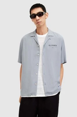 AllSaints koszula ACCESS SS SHIRT męska kolor szary relaxed M064SA