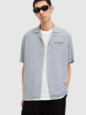 AllSaints koszula ACCESS SS SHIRT męska kolor szary relaxed M064SA