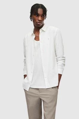AllSaints koszula bawełniana LOVELL LS SHIRT kolor biały MS021U