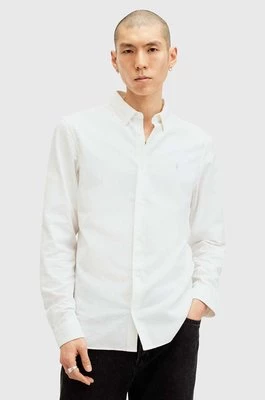 AllSaints koszula bawełniana LOVELL LS SHIRT męska kolor biały slim z kołnierzykiem klasycznym M152SB