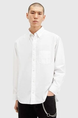 AllSaints koszula bawełniana SUTTA LS SHIRT męska kolor biały relaxed z kołnierzykiem klasycznym M097SB