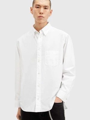 AllSaints koszula bawełniana SUTTA LS SHIRT męska kolor biały relaxed z kołnierzykiem klasycznym M097SB