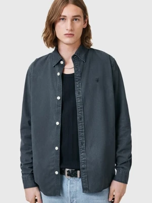 AllSaints koszula BODHI męska kolor granatowy relaxed z kołnierzykiem klasycznym M090SC