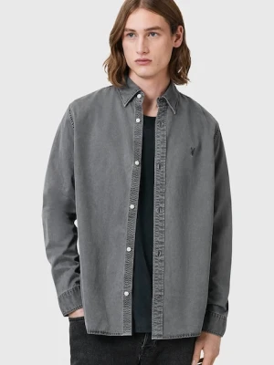 AllSaints koszula BODHI męska kolor szary relaxed z kołnierzykiem klasycznym M090SC
