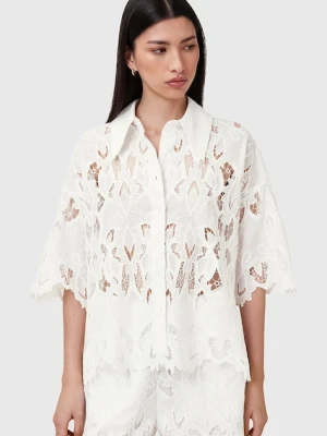 AllSaints koszula CHARLI damska kolor biały relaxed z kołnierzykiem klasycznym W098PC