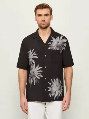 AllSaints Koszula FLORAZE | Relaxed fit | z dodatkiem lnu