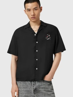 AllSaints koszula FUNGI męska kolor czarny regular z kołnierzykiem klasycznym M057SD