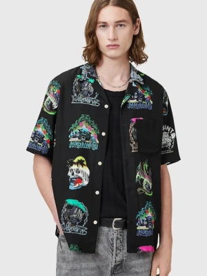 AllSaints koszula GNAR męska kolor czarny relaxed M059SC