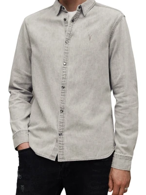 AllSaints koszula jeansowa GLEASON LS SHIRT szary