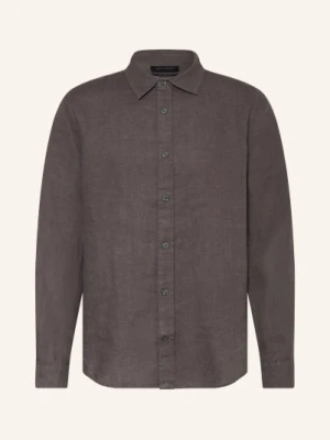 Allsaints Koszula Lniana Loom Ls O Luźnym Kroju grau CZIEMNOSZARY