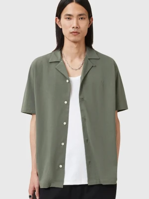 AllSaints koszula męska bawełniana HUDSON zielony