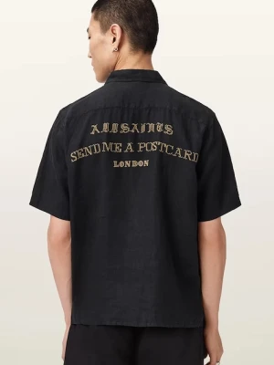 AllSaints koszula męska lniana DUNLOE