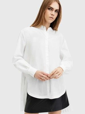 AllSaints koszula PERCY SHIRT damska kolor biały relaxed ze stójką W004PB