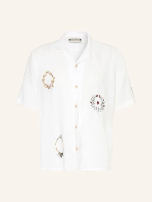 Allsaints Koszula Resortowa Deck Boxy Fit Z Lnu beige