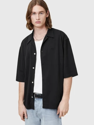 AllSaints koszula RIALTO męska kolor czarny relaxed M161SC