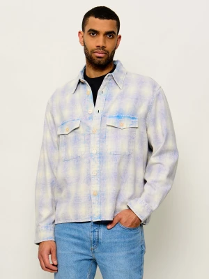 AllSaints Koszula SANTOS | Relaxed fit fioletowy