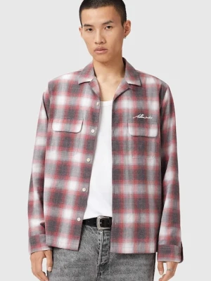 AllSaints koszula SHAMS męska kolor czerwony relaxed M034SD