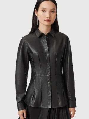 AllSaints koszula skórzana LARSON