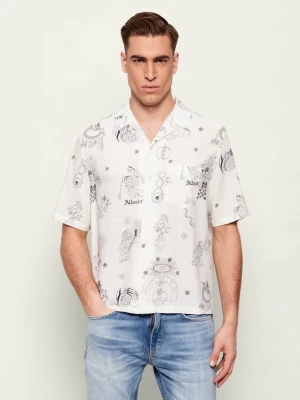 AllSaints Koszula TERRA | Oversize fit | z dodatkiem lnu