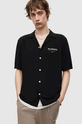 AllSaints koszula UNDERGROUND SS SHIRT męska kolor czarny regular MS209Y