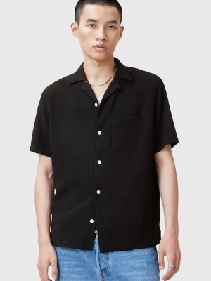 AllSaints koszula z domieszką lnu CUDI