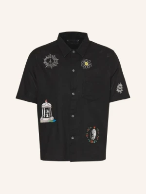 Allsaints Koszula Z Krótkim Rękawem Karlton Boxy Fit schwarz