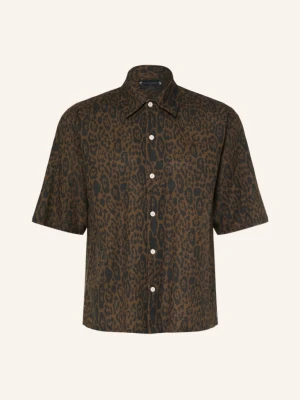 Allsaints Koszula Z Krótkim Rękawem Leopardo, Krój Oversize braun