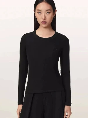 AllSaints koszulka damska STEVIE HAVEN LS TEE czarny
