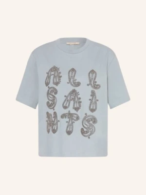 Allsaints Koszulka Ella Z Ozdobnymi Perełkami blau