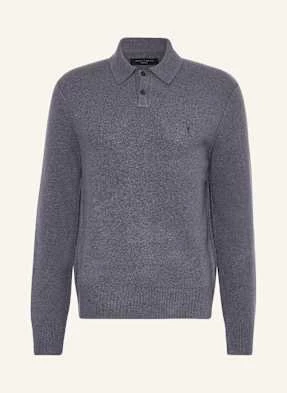 Allsaints Koszulka Polo Statten Z Dzianiny blau