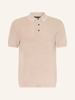 Allsaints Koszulka Polo Z Dzianiny Aspen beige