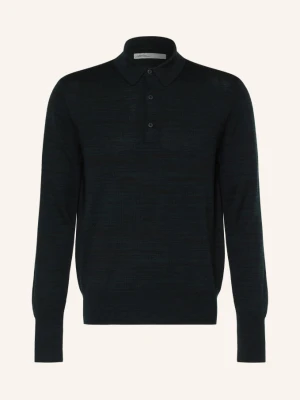 Allsaints Koszulka Polo Z Dzianiny Beton schwarz czarny