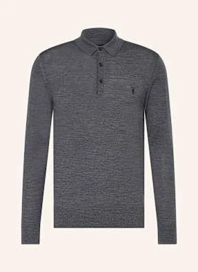 Allsaints Koszulka Polo Z Dzianiny grau