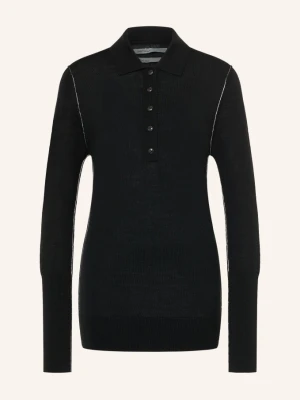 Allsaints Koszulka Polo Z Dzianiny Martel Z Wełny Merynosowej schwarz