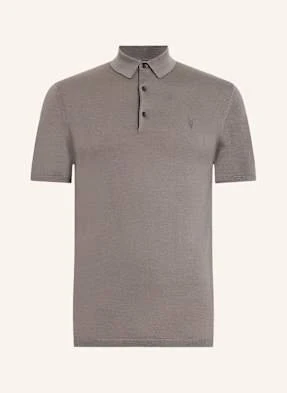 Allsaints Koszulka Polo Z Dzianiny Mode Merino Z Wełny Merino braun