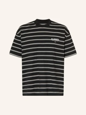 Allsaints Koszulka Undergrnd Stripe schwarz