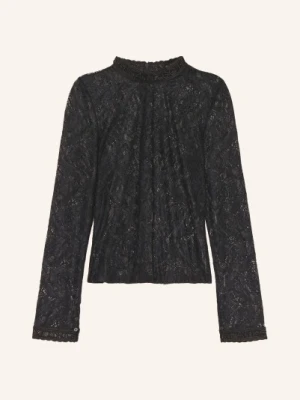 Allsaints Koszulka Z Długim Rękawem Aria Z Koronki schwarz