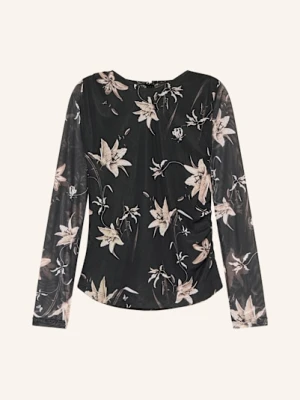 Allsaints Koszulka Z Długim Rękawem Caia Z Siateczki braun