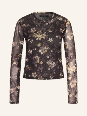 Allsaints Koszulka Z Długim Rękawem Ellie Z Siateczki schwarz