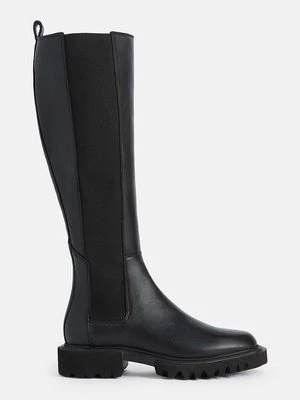 AllSaints kozaki Maeve Boot damskie kolor czarny na płaskim obcasie W098FB