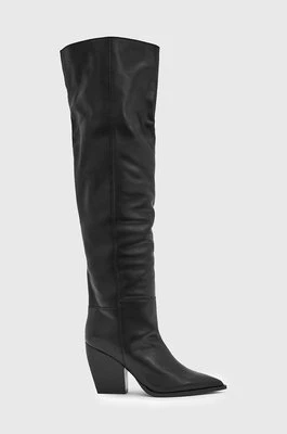 AllSaints kozaki skórzane Reina Boot damskie kolor czarny na słupku W096FB