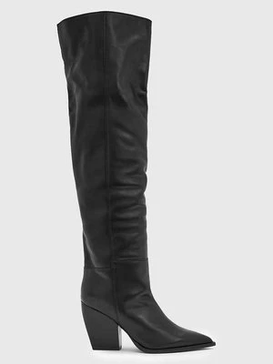 AllSaints kozaki skórzane Reina Boot damskie kolor czarny na słupku W096FB