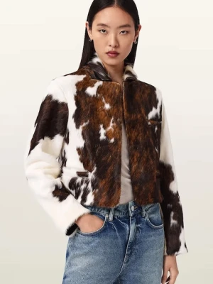 AllSaints krótka kurtka damska skórzana APTON