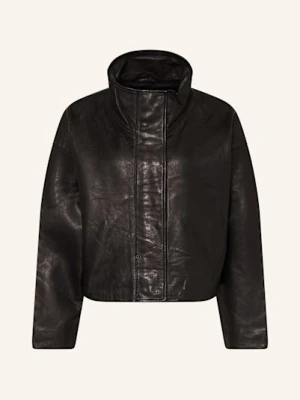 Allsaints Krótka Kurtka Skórzana Ryder schwarz