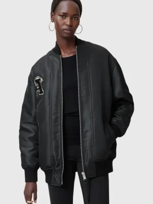 Zdjęcie produktu AllSaints kurtka bomber BETTIE kolor czarny przejściowa oversize W024OC