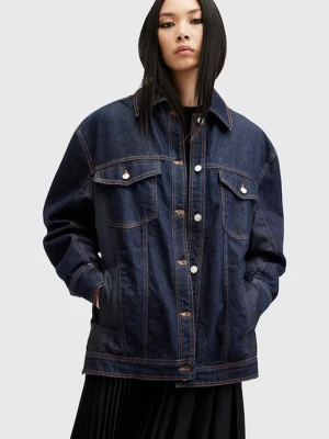 AllSaints kurtka bomber DILLAN BOMBER damski kolor granatowy przejściowa W007OA