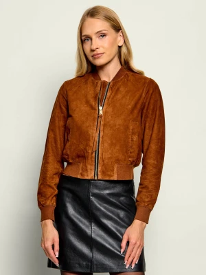 AllSaints Kurtka bomber Orten | Regular Fit | zamsz koniakowy
