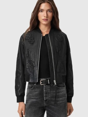 AllSaints kurtka bomber skórzana
