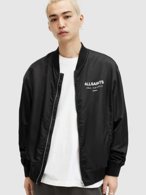 Zdjęcie produktu AllSaints kurtka bomber UNDERGROUND BOMBER męski kolor czarny przejściowa MJ561Z