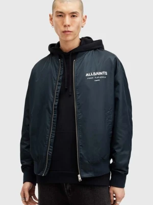 AllSaints kurtka bomber UNDERGROUND męski kolor granatowy M024OA